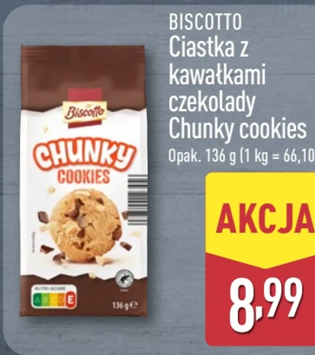 BISCOTTO Ciastka z kawałkami czekolady Chunky cookies