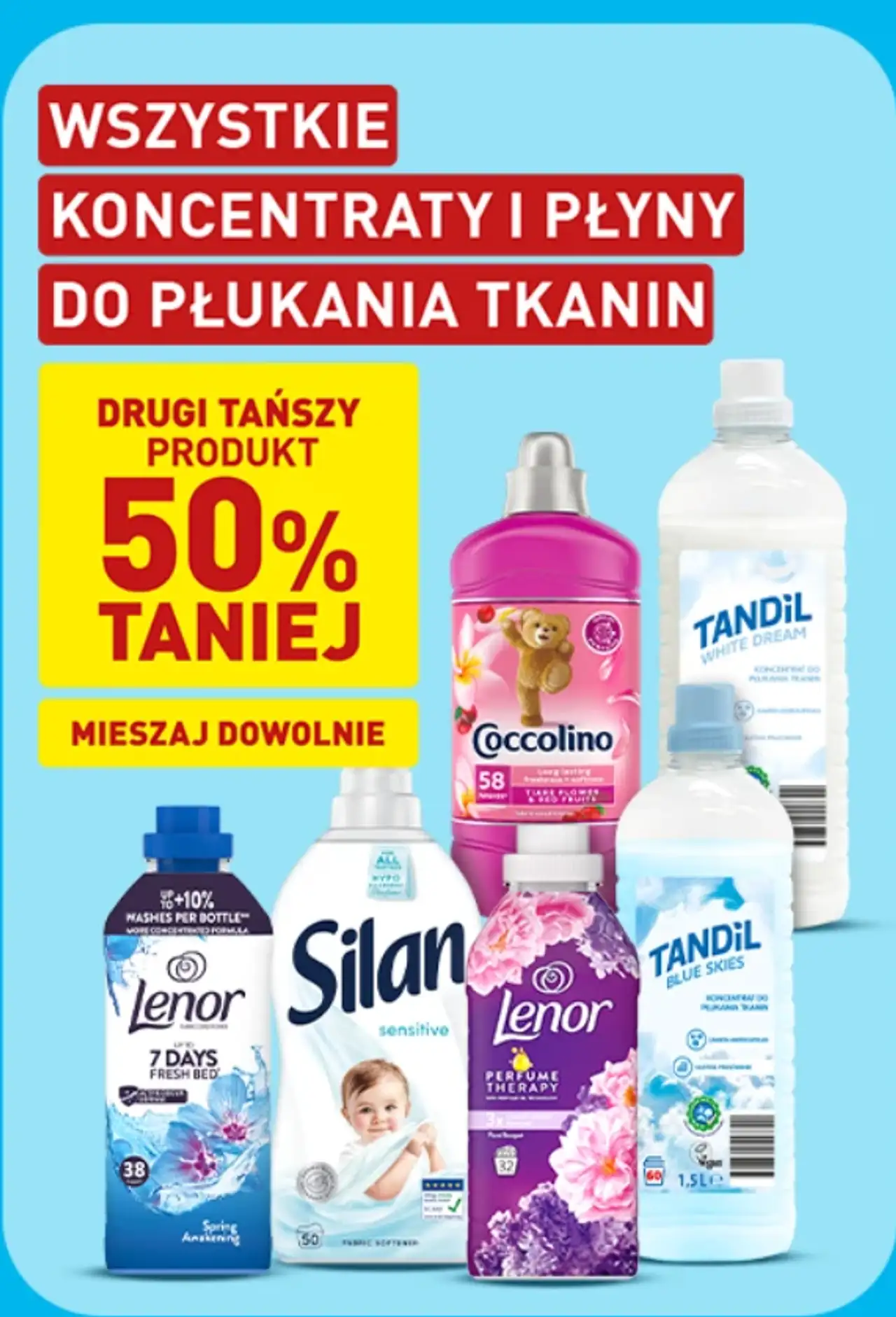Wszystkie koncentraty i płyny do płukania tkanin