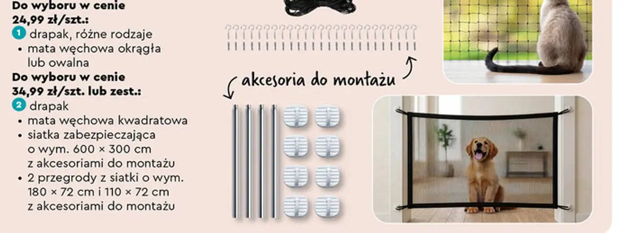 ACTIV'PET Siatka zabezpieczająca, drapak lub mata węchowa
