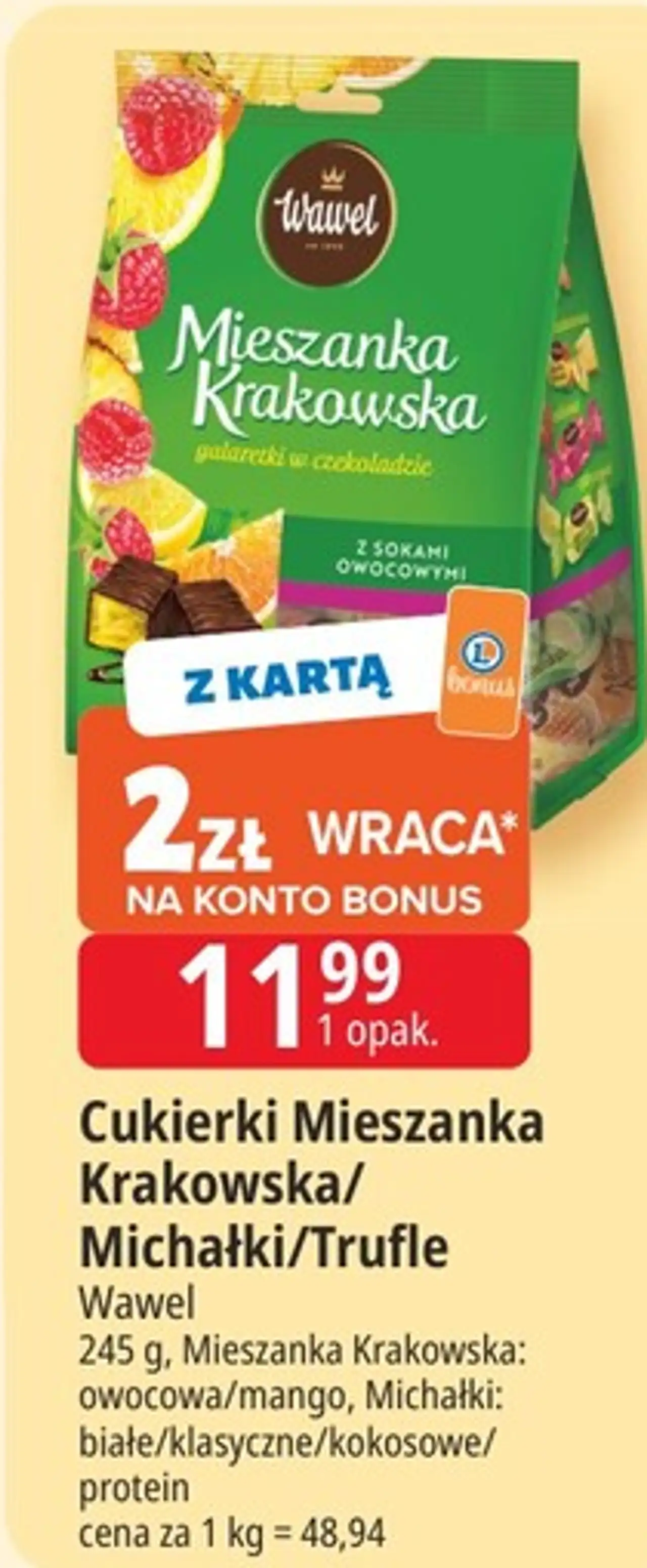 Cukierki Mieszanka Krakowska/Michałki/Trufle