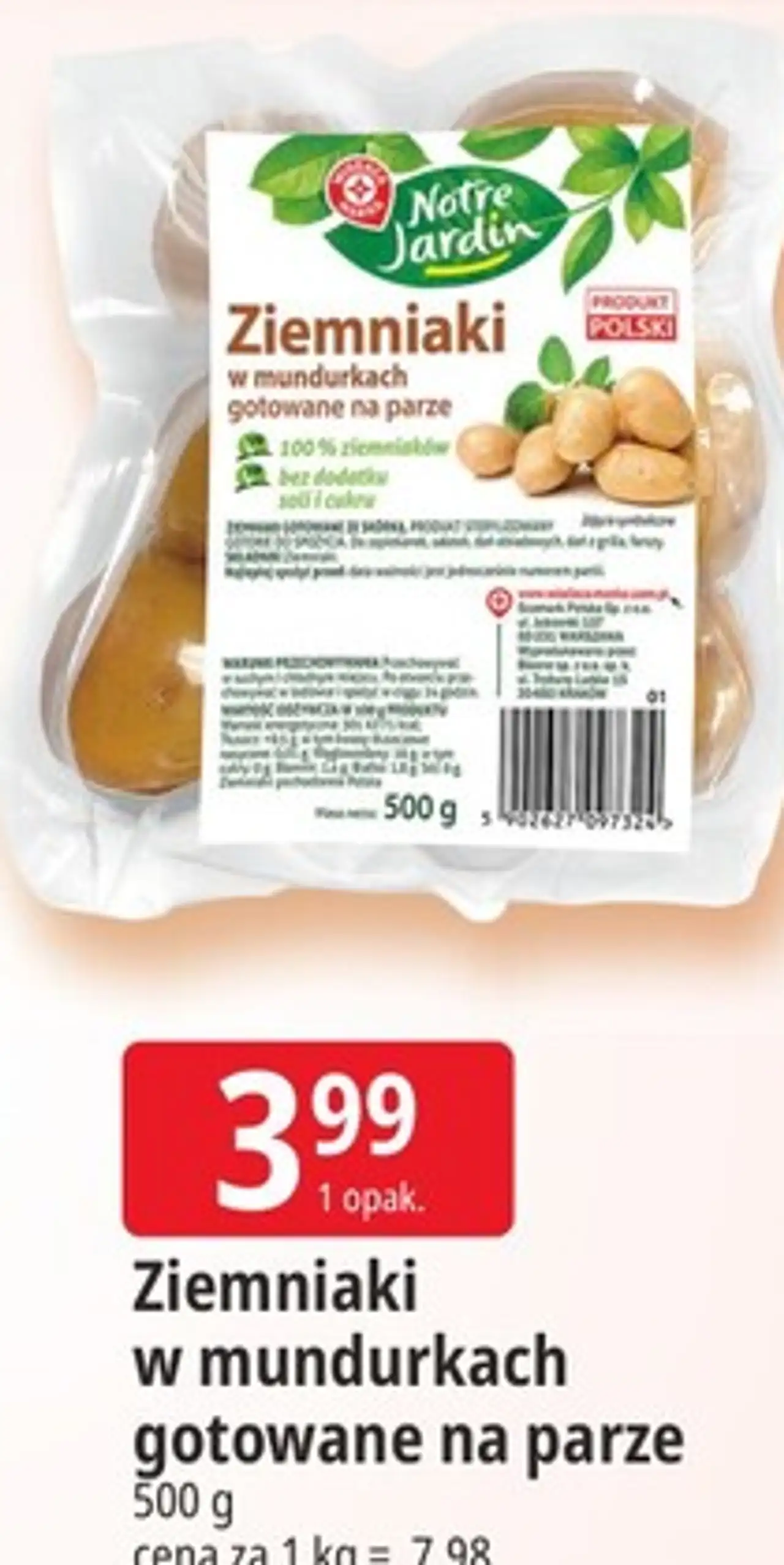 Ziemniaki w mundurkach gotowane na parze Notre Jardin