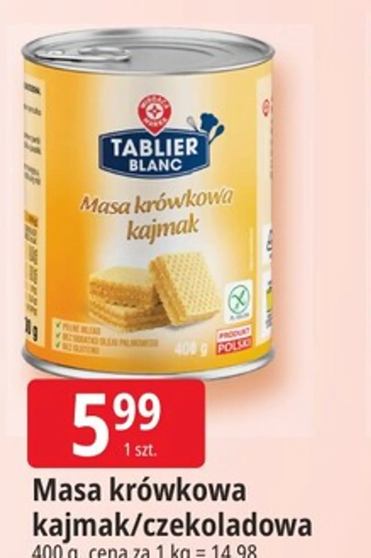 Masa krówkowa kajmak/czekoladowa Tablier Blanc