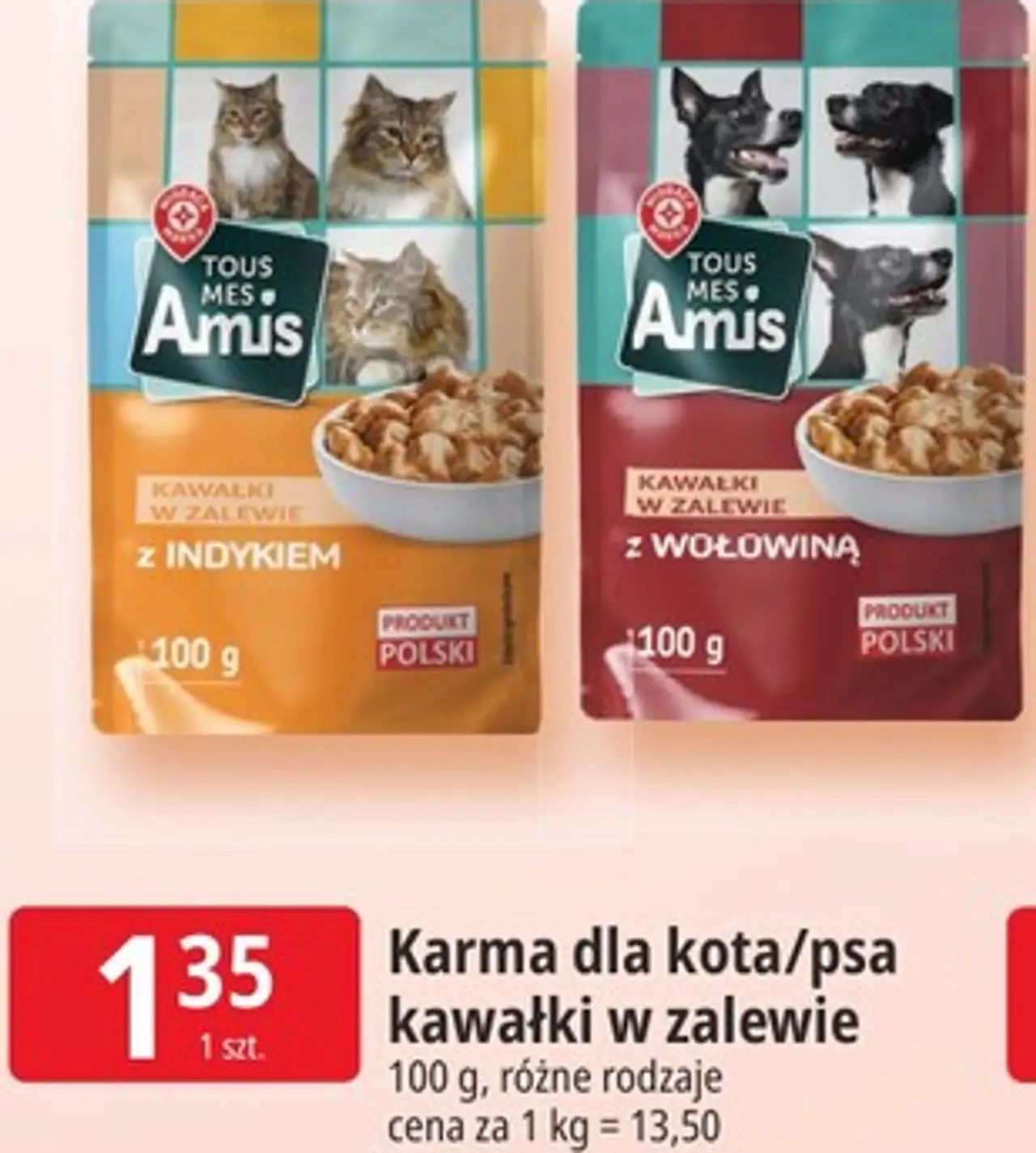 Karma dla kota/psa kawałki w zalewie Tous Mes Amis