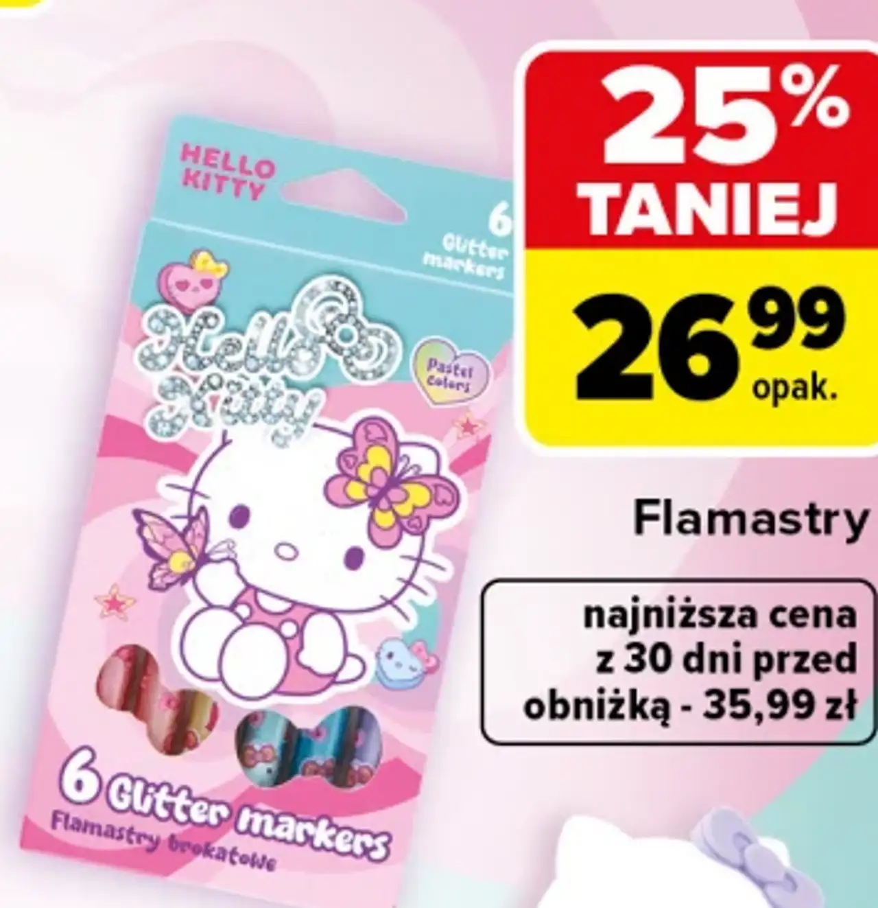 Flamastry brokatowe Hello Kitty