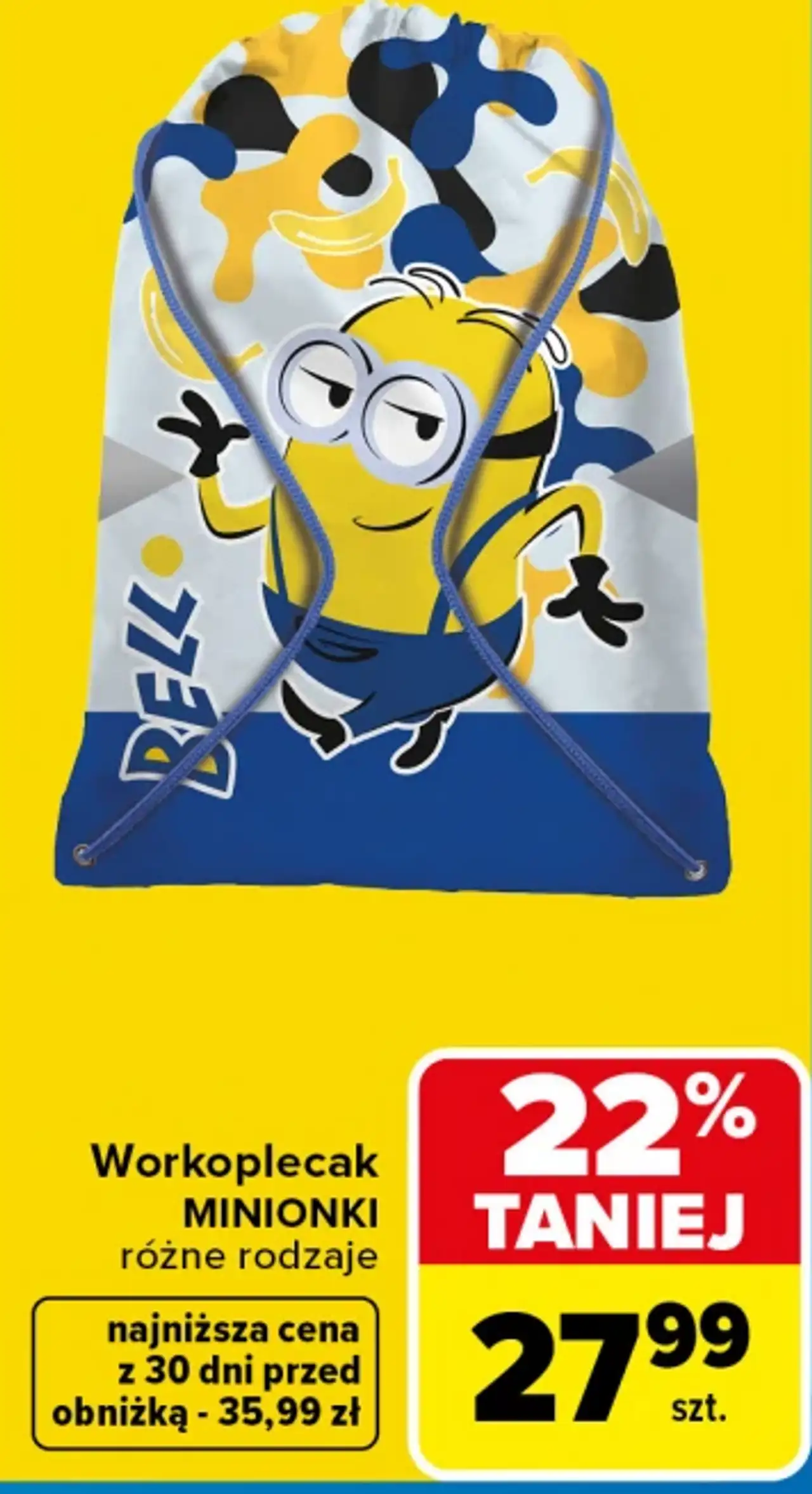 Workoplecak MINIONKI różne rodzaje