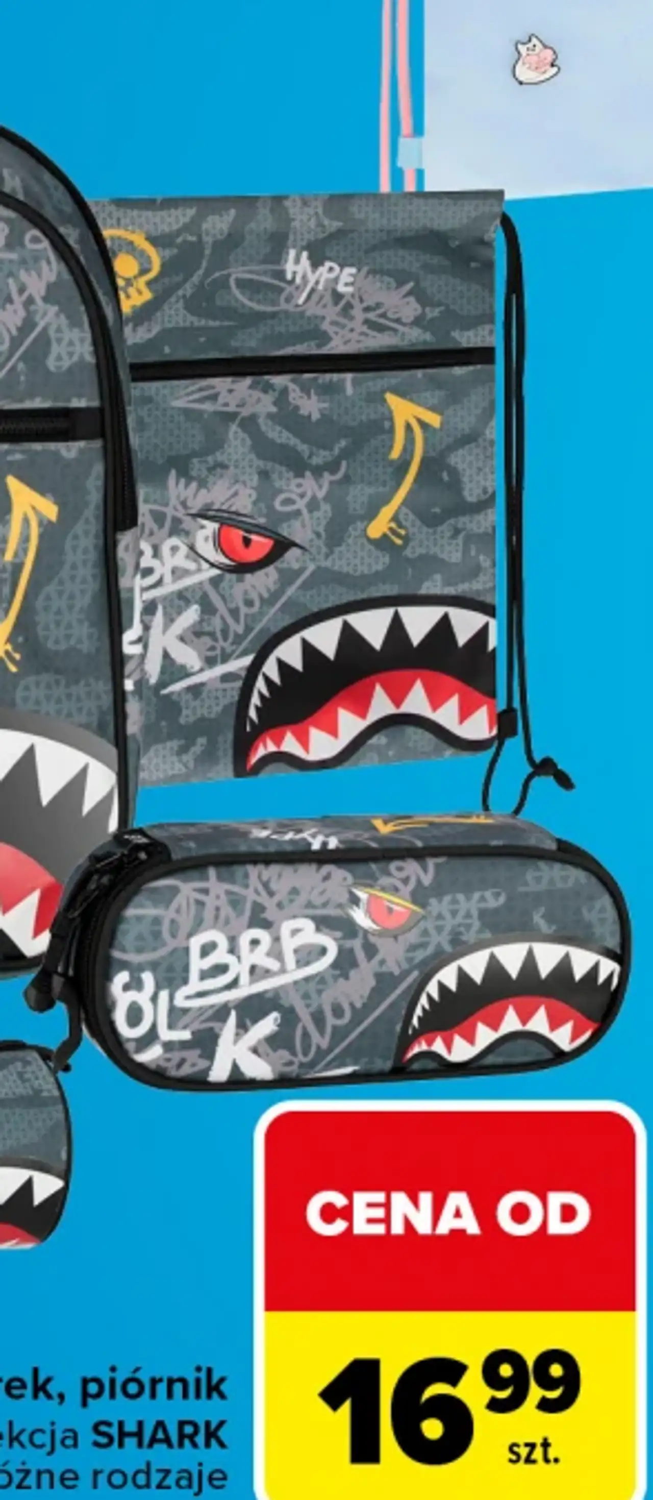 Kolekcja SHARK (plecak, worek, piórnik)