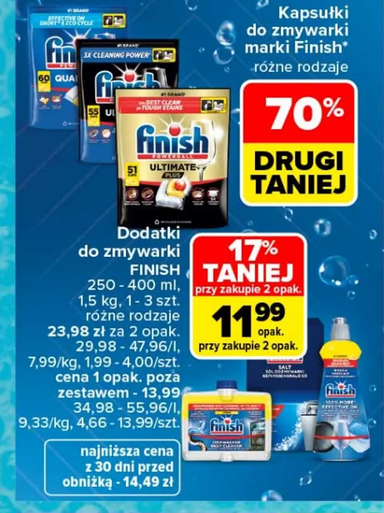 Kapsułki do zmywarki Finish i dodatki do zmywarki