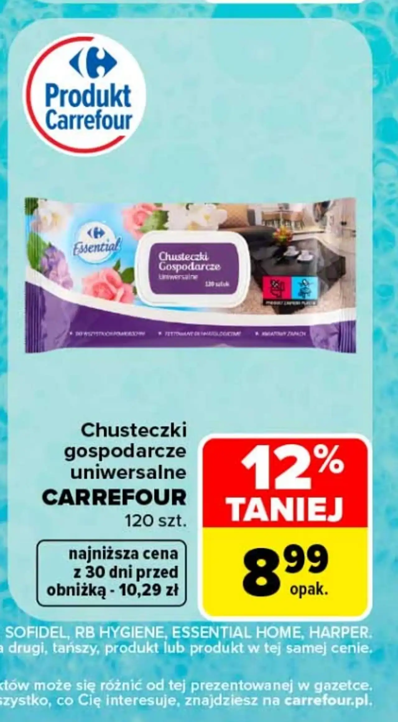 Chusteczki gospodarcze uniwersalne Carrefour