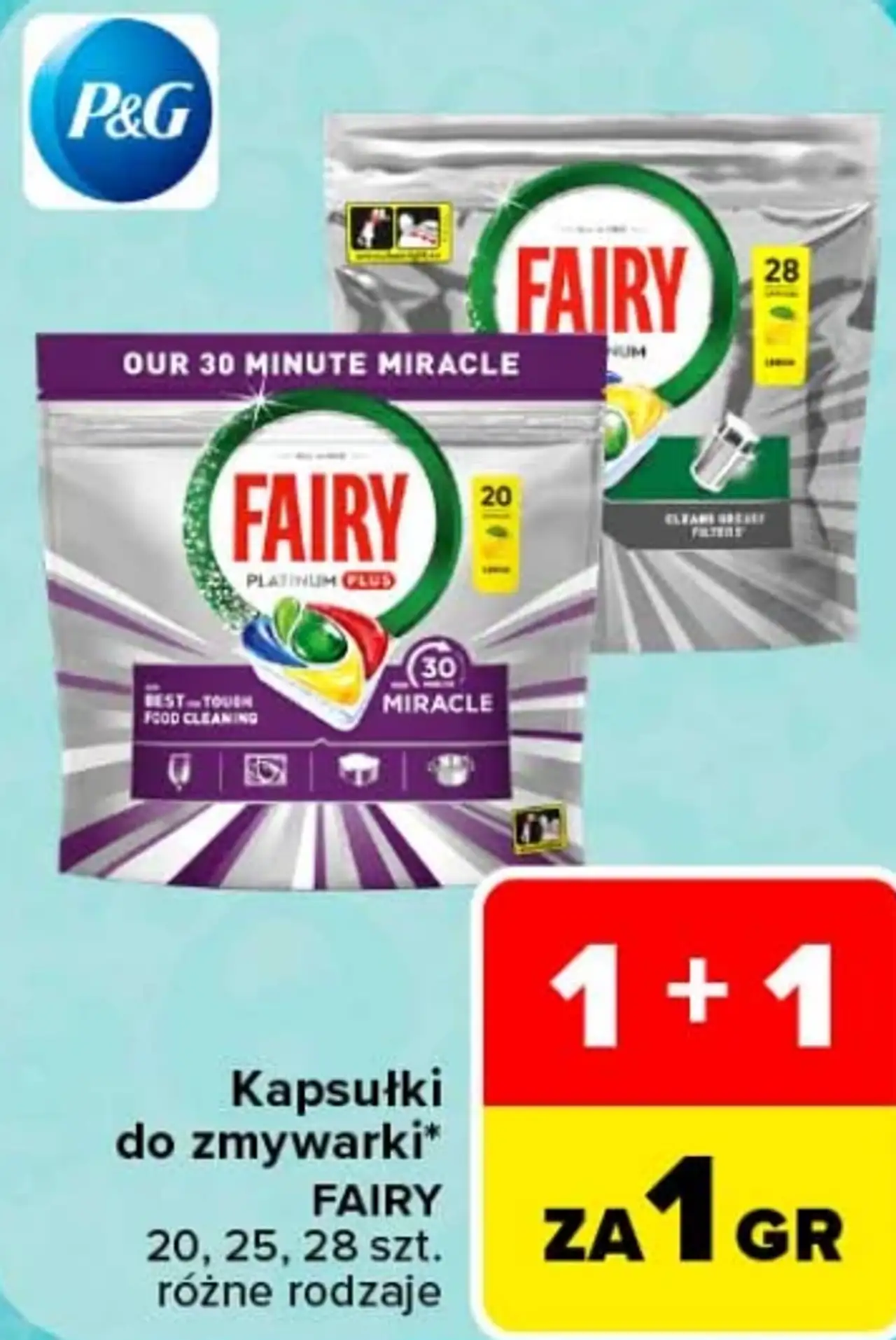Kapsułki do zmywarki Fairy Platinum Plus / Platinum