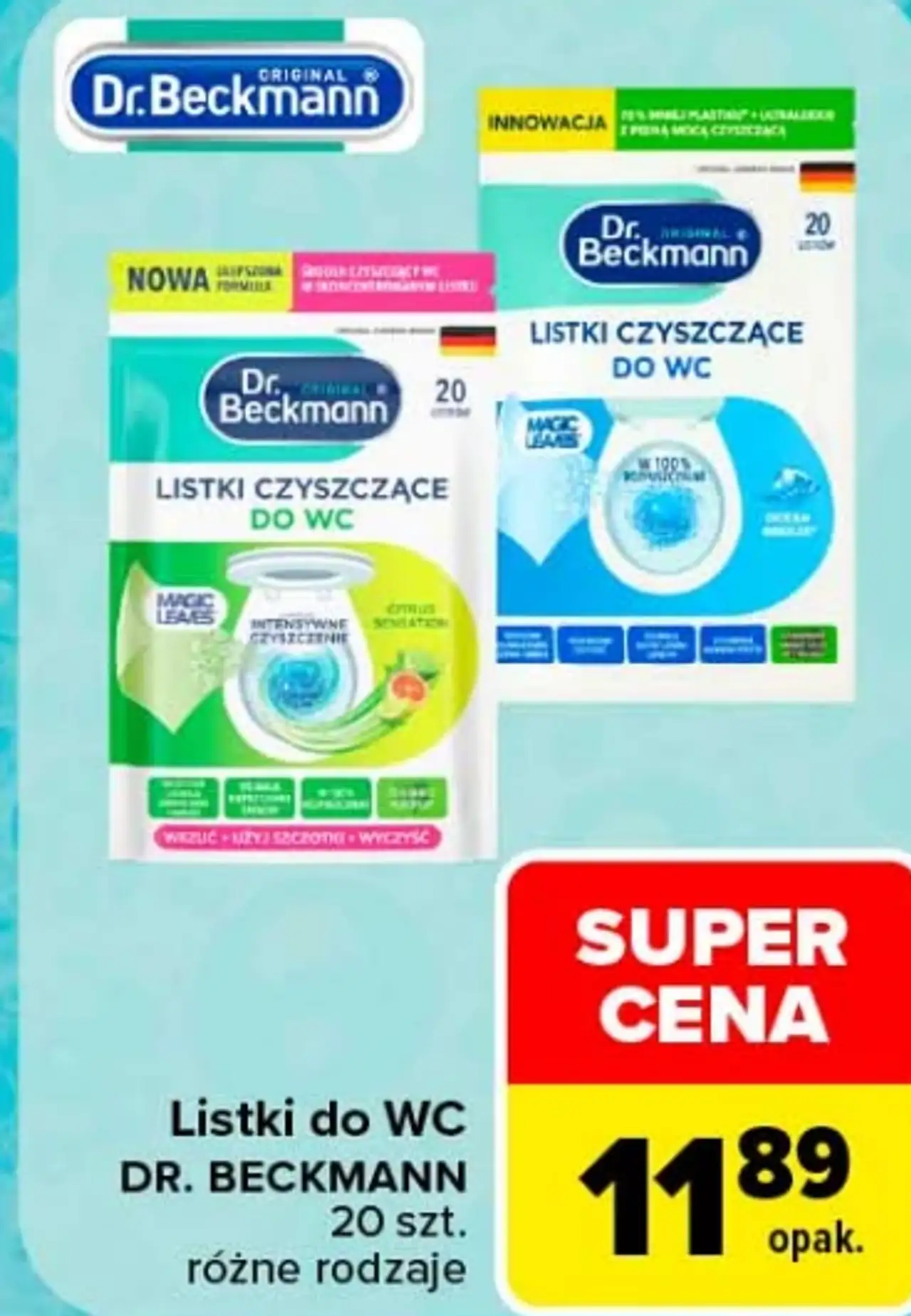 Listki czyszczące do WC Dr. Beckmann