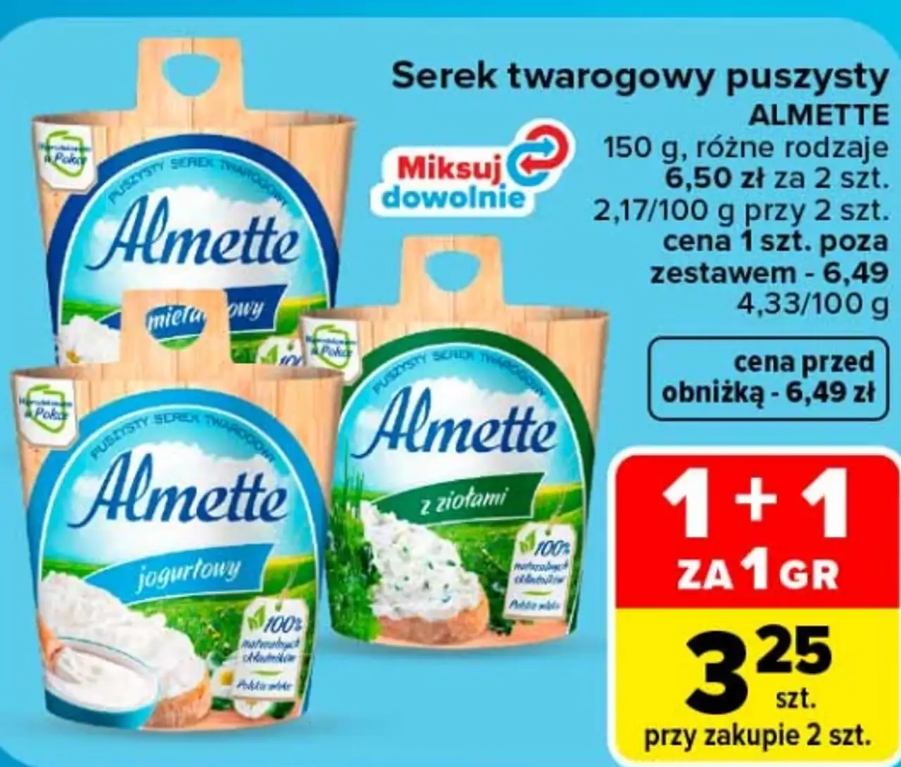 Serek twarogowy puszysty Almette
