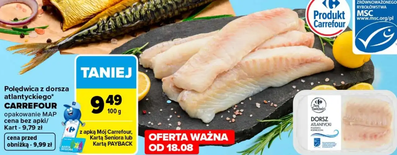 Polędwica z dorsza atlantyckiego CARREFOUR