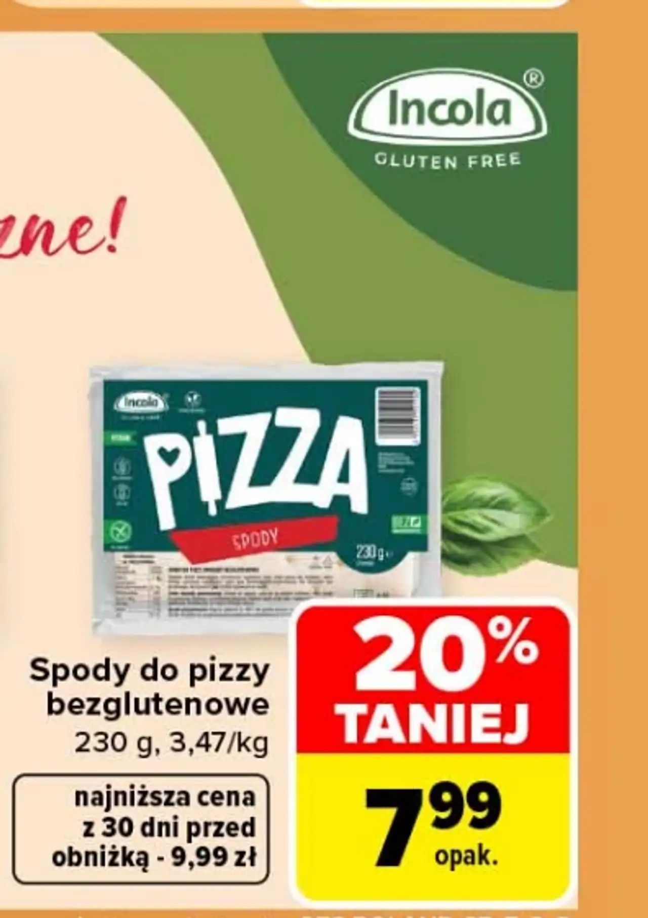 Incola Spody do pizzy bezglutenowe
