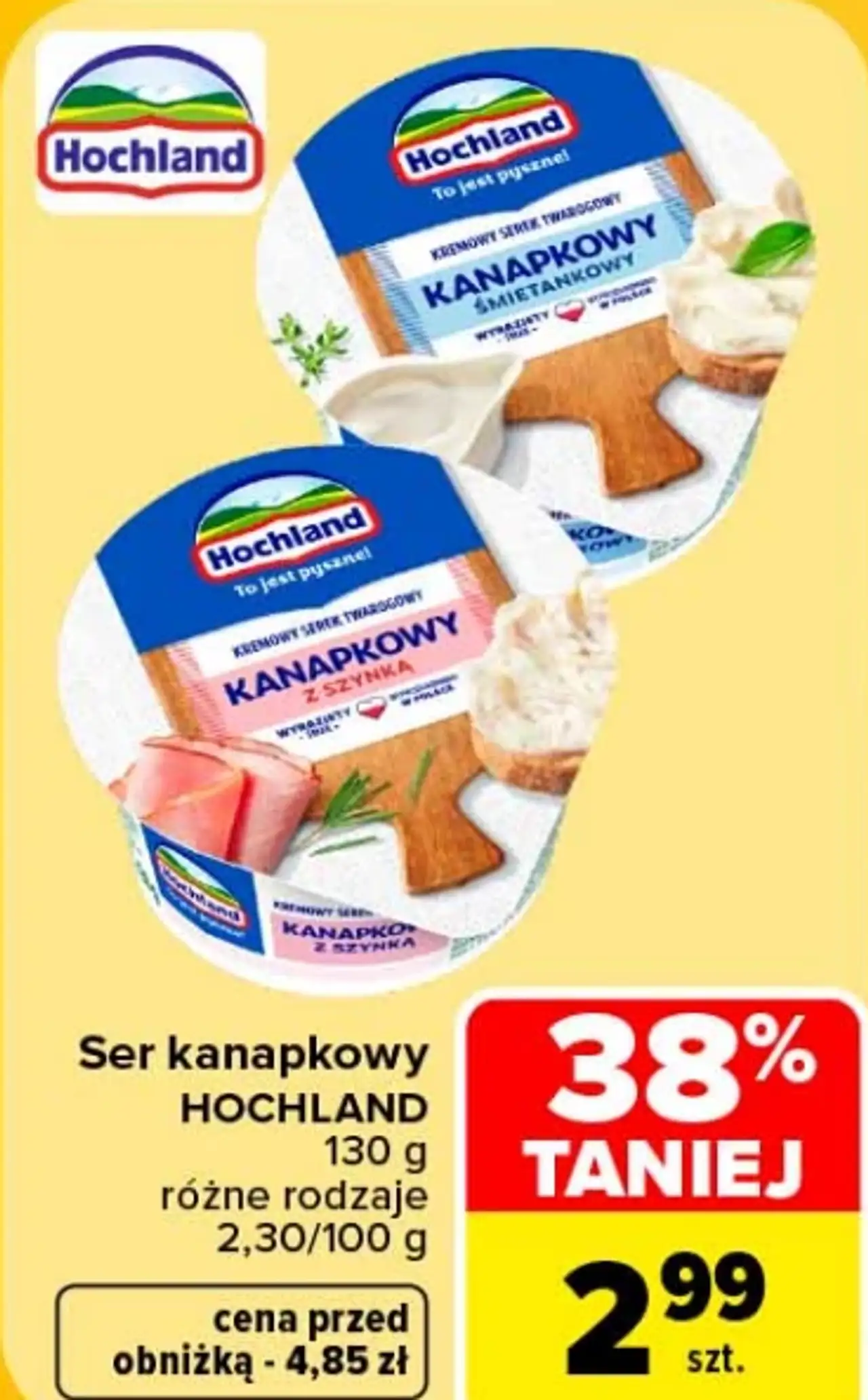Ser kanapkowy kremowy Hochland Kanapkowy 130 g
