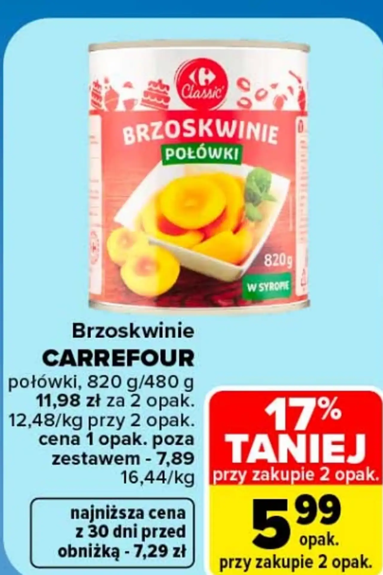 Brzoskwinie połówki CARREFOUR