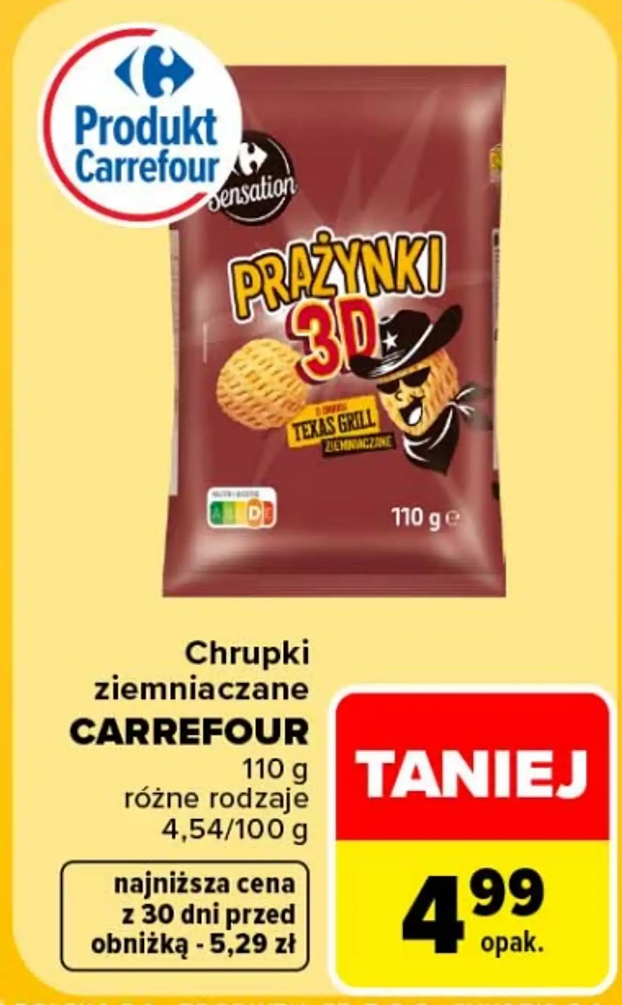 Chrupki ziemniaczane Carrefour Sensation Prażynki 3D