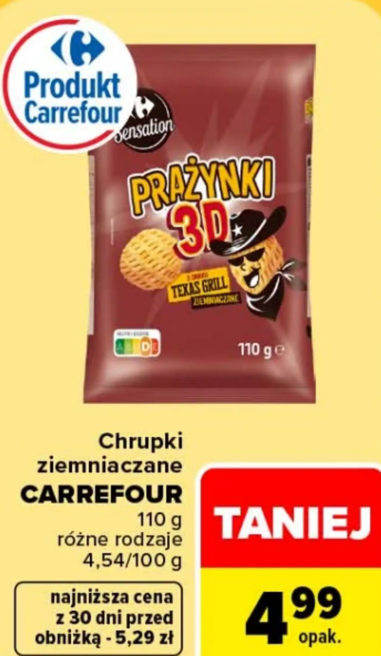 Chrupki ziemniaczane Carrefour Sensation Prażynki 3D