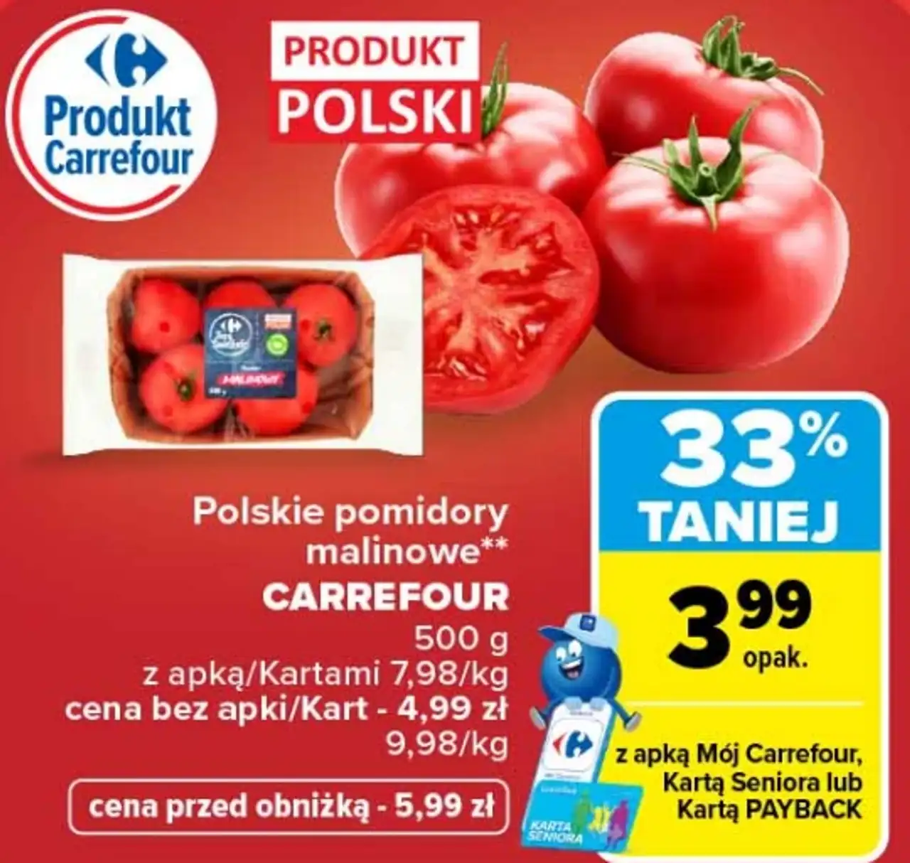 Polskie pomidory malinowe CARREFOUR