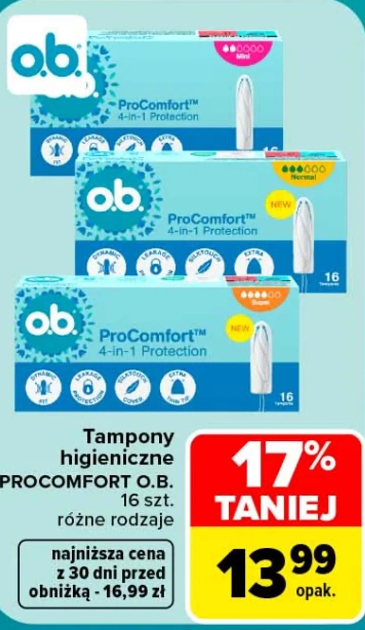 Tampony higieniczne o.b. ProComfort