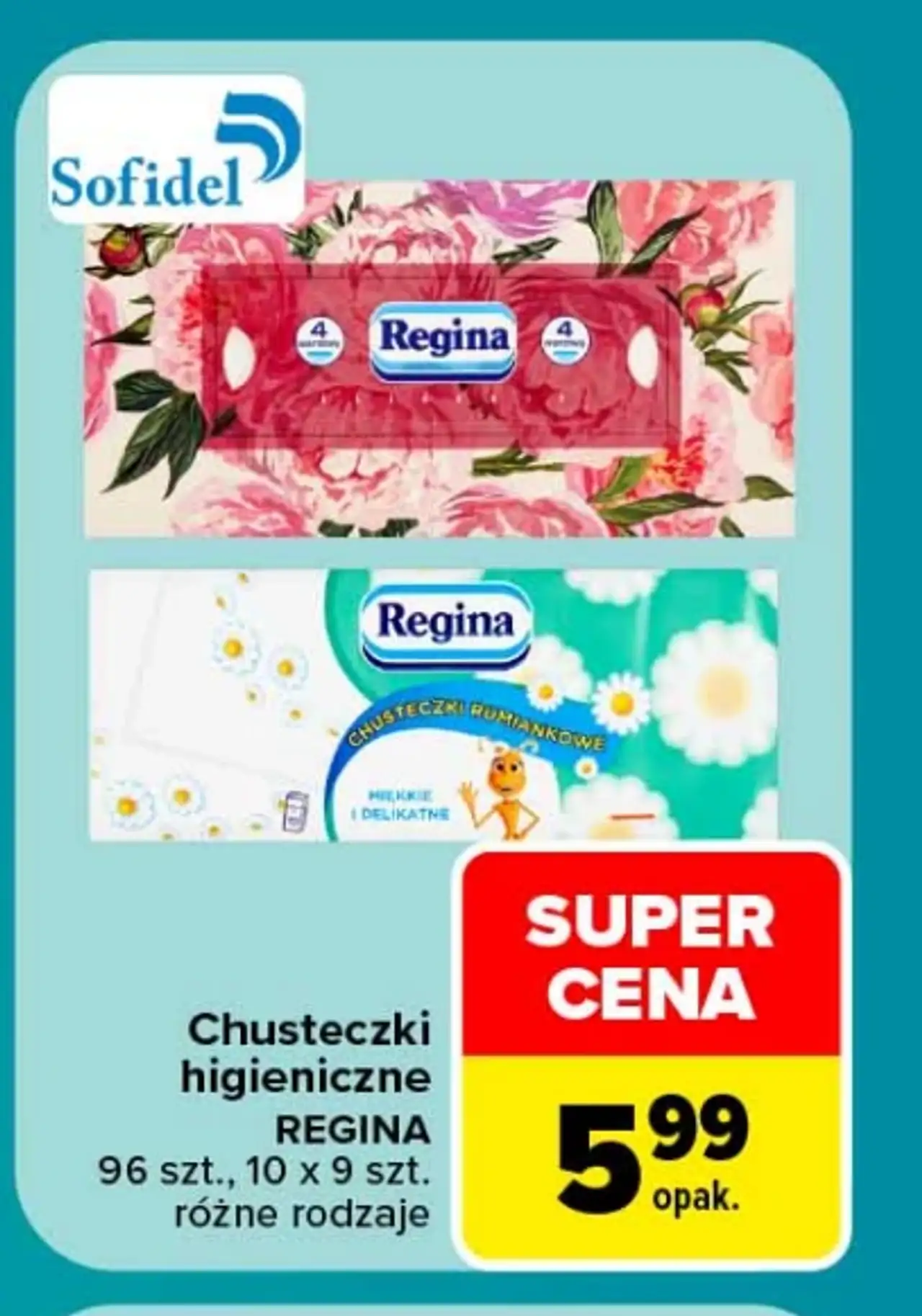 Chusteczki higieniczne Regina