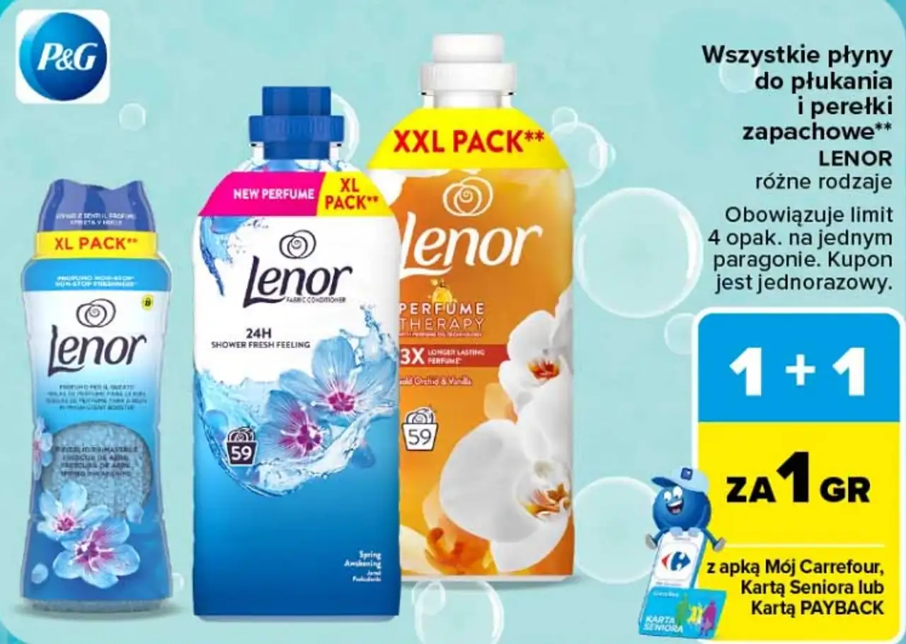 Wszystkie płyny do płukania i perełki zapachowe Lenor
