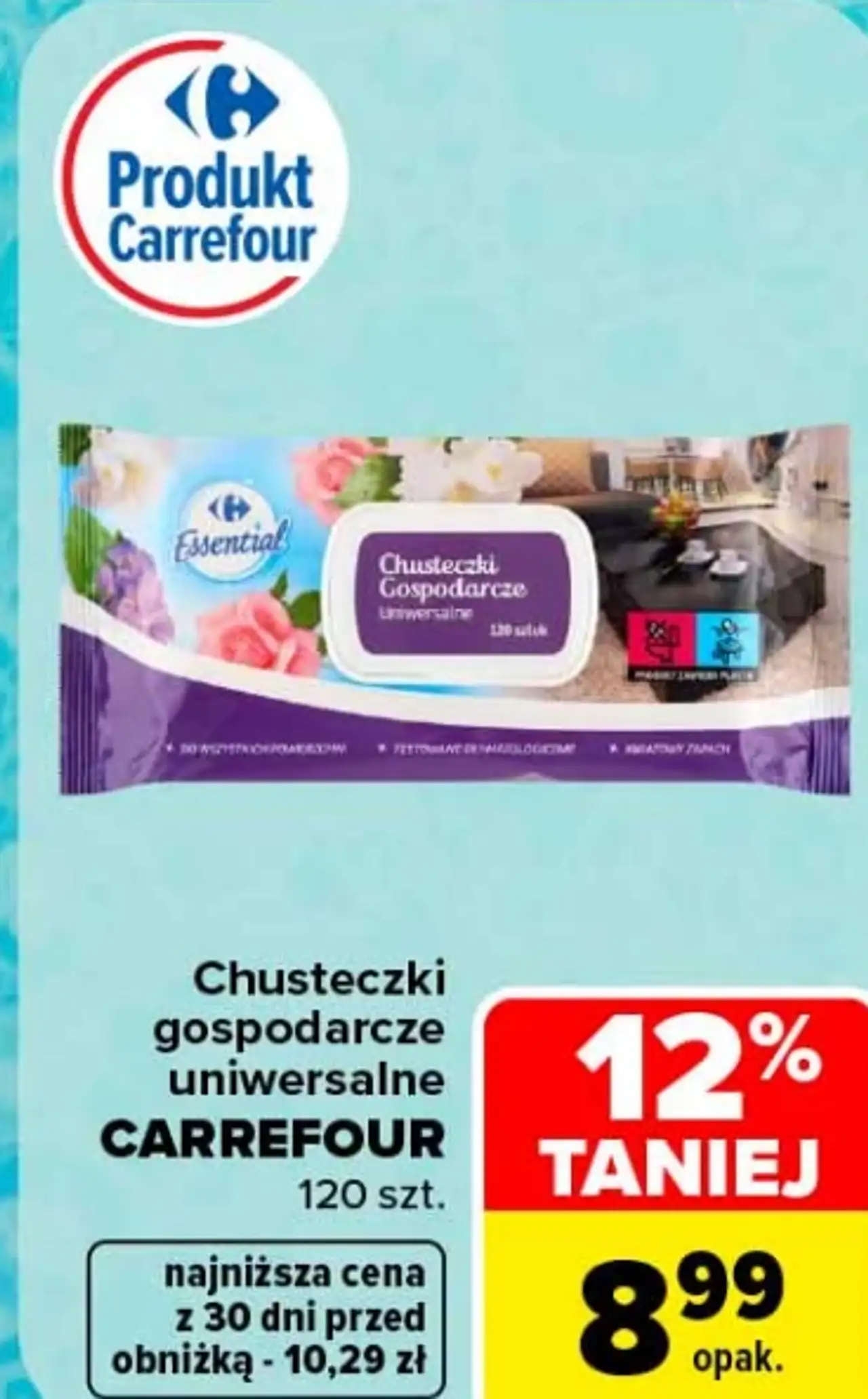 Carrefour Essential Chusteczki gospodarcze uniwersalne