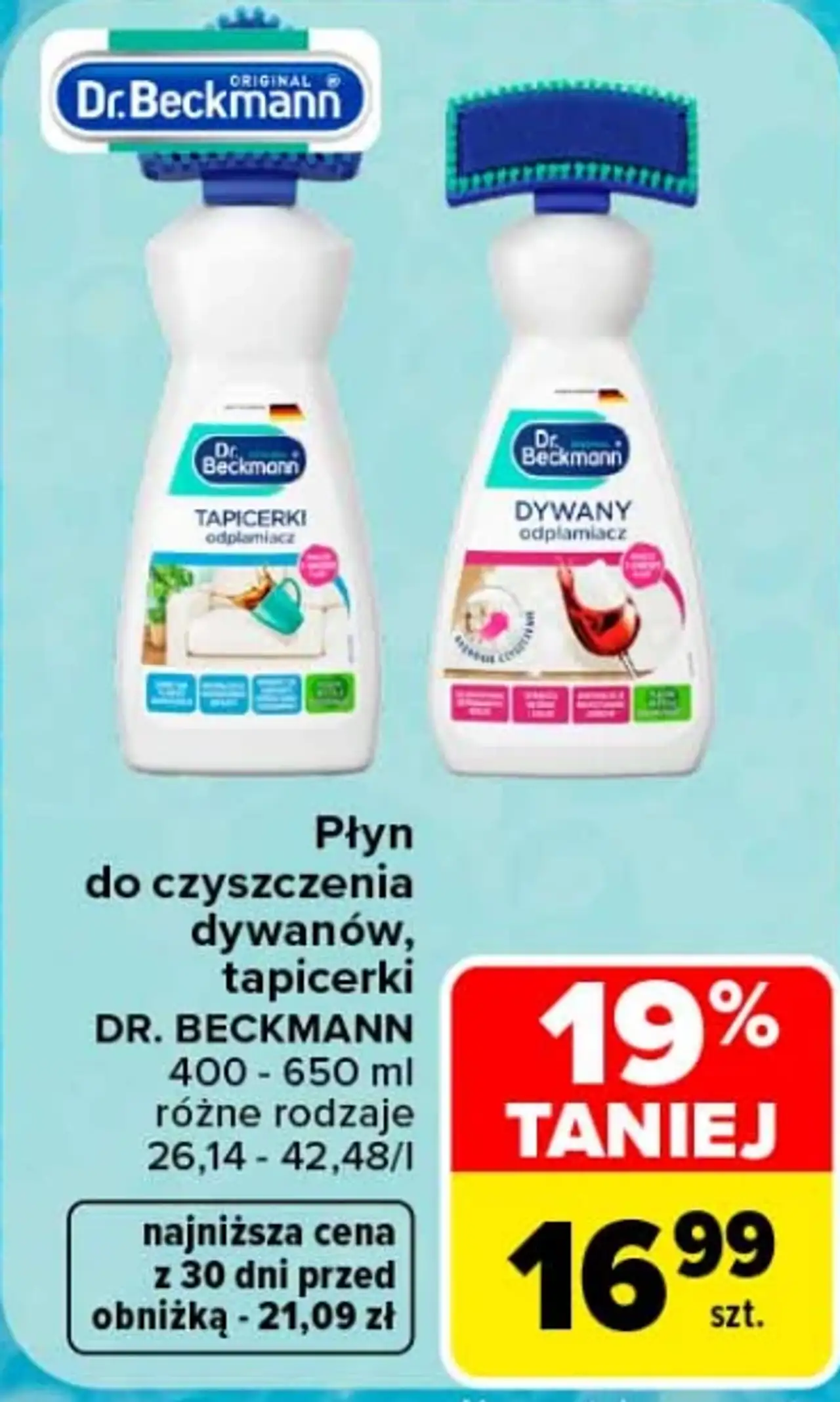 Dr. Beckmann Płyn do czyszczenia dywanów, tapicerki