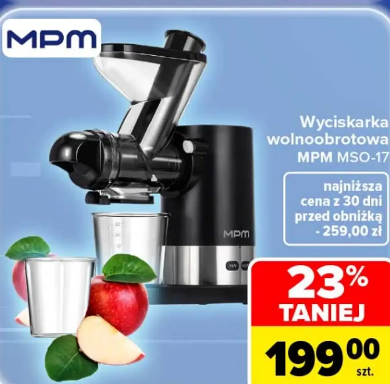 Wyciskarka wolnoobrotowa MPM MSO-17
