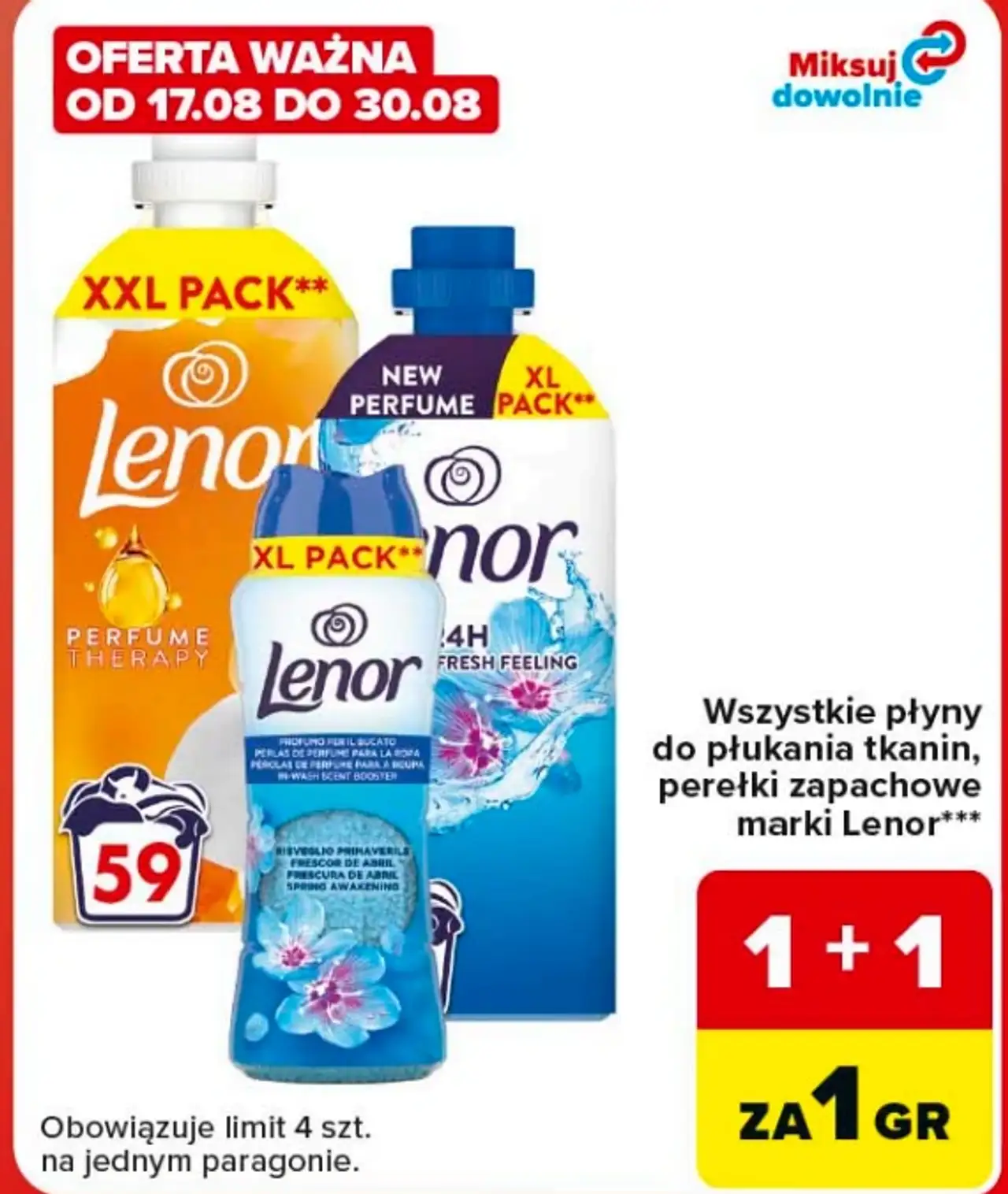 Wszystkie płyny do płukania tkanin, perełki zapachowe marki Lenor