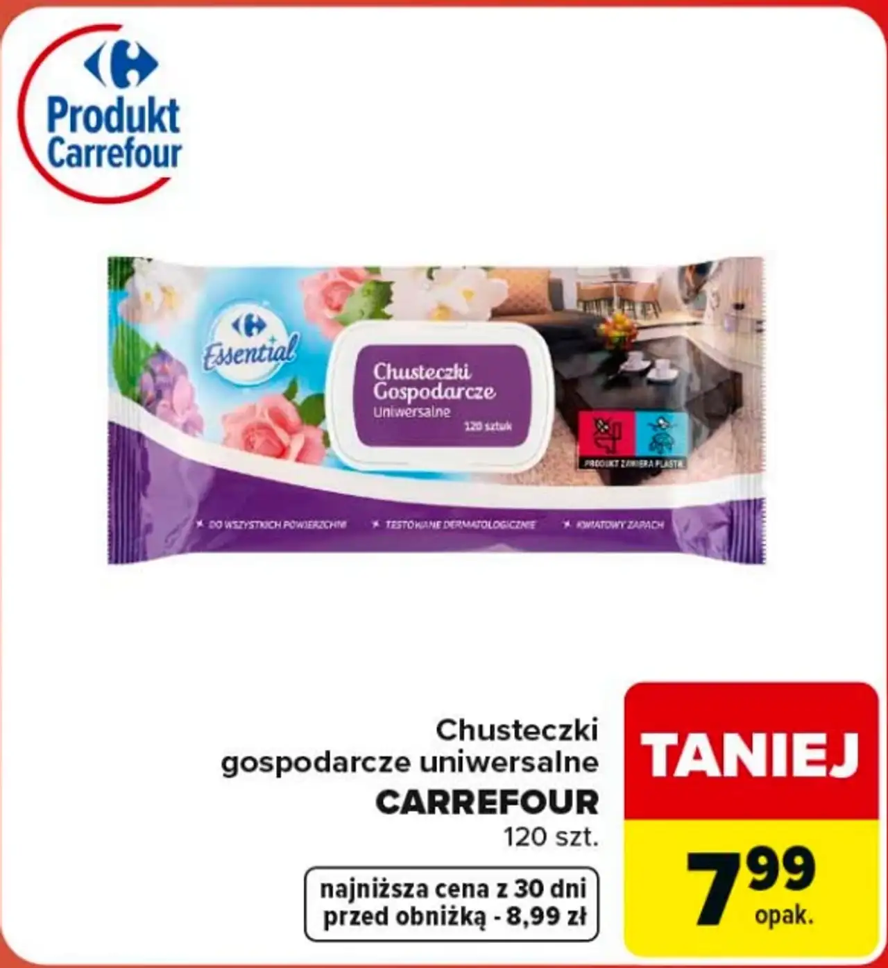 Chusteczki gospodarcze uniwersalne CARREFOUR