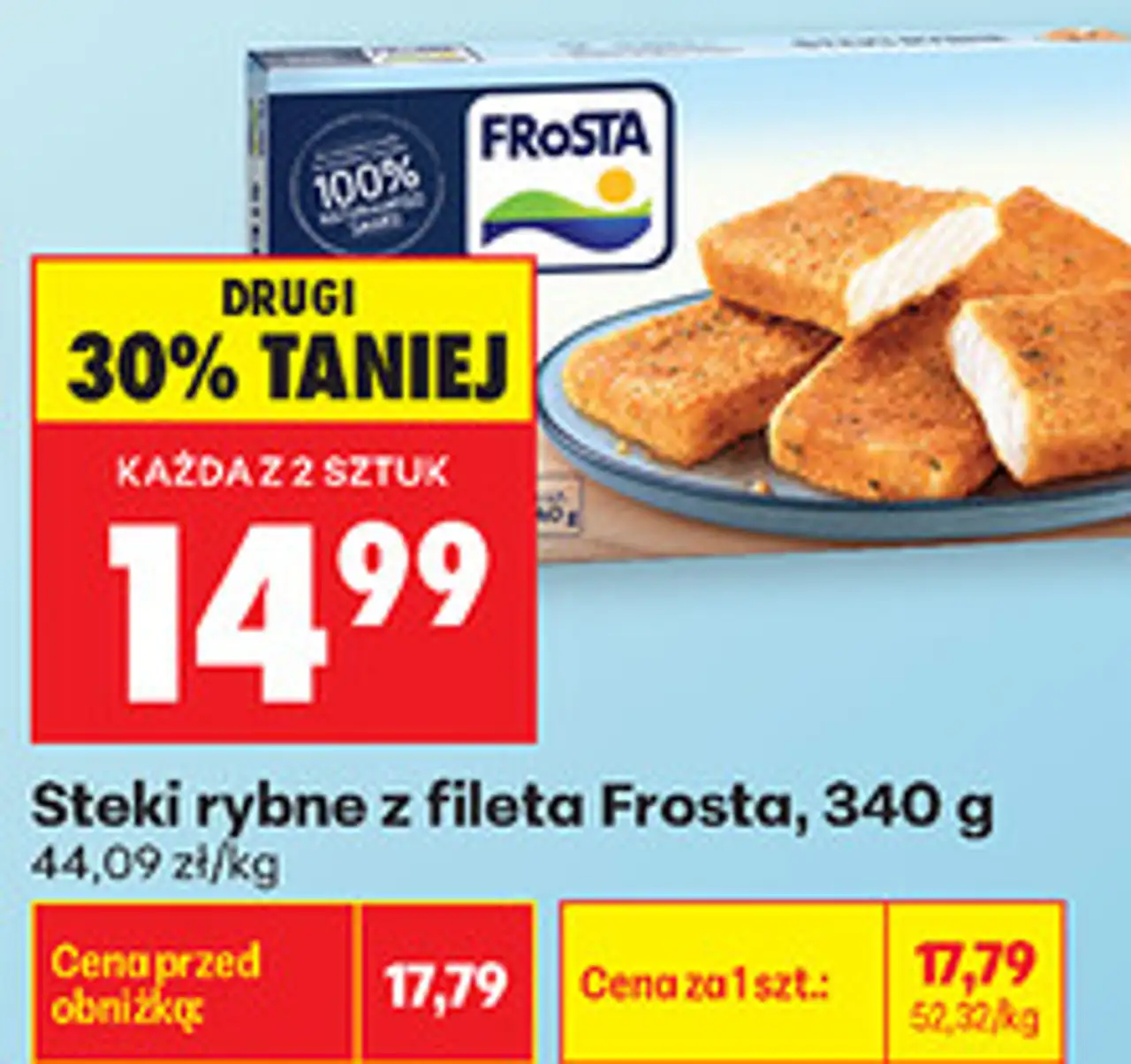 Steki rybne z fileta Frosta, 340 g