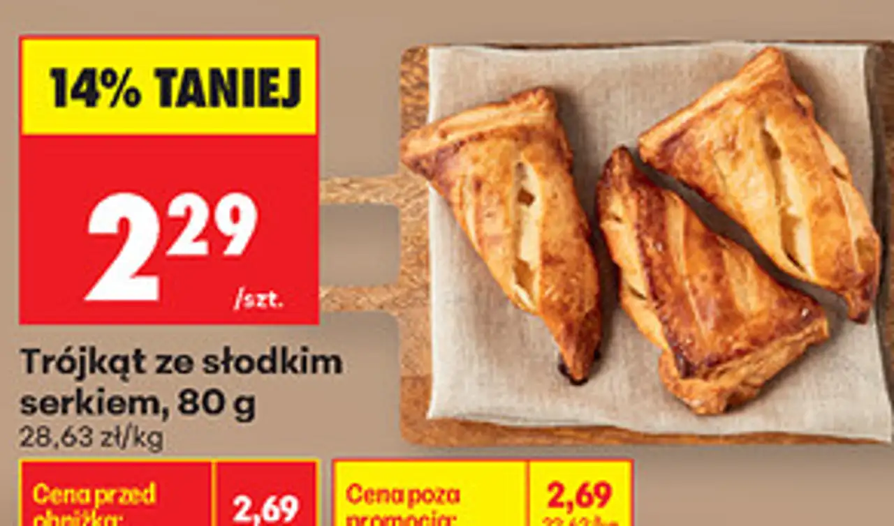 Trójkąt ze słodkim serkiem