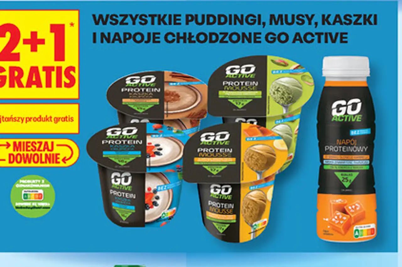 Wszystkie puddingi, musy, kaszki i napoje chłodzone Go Active