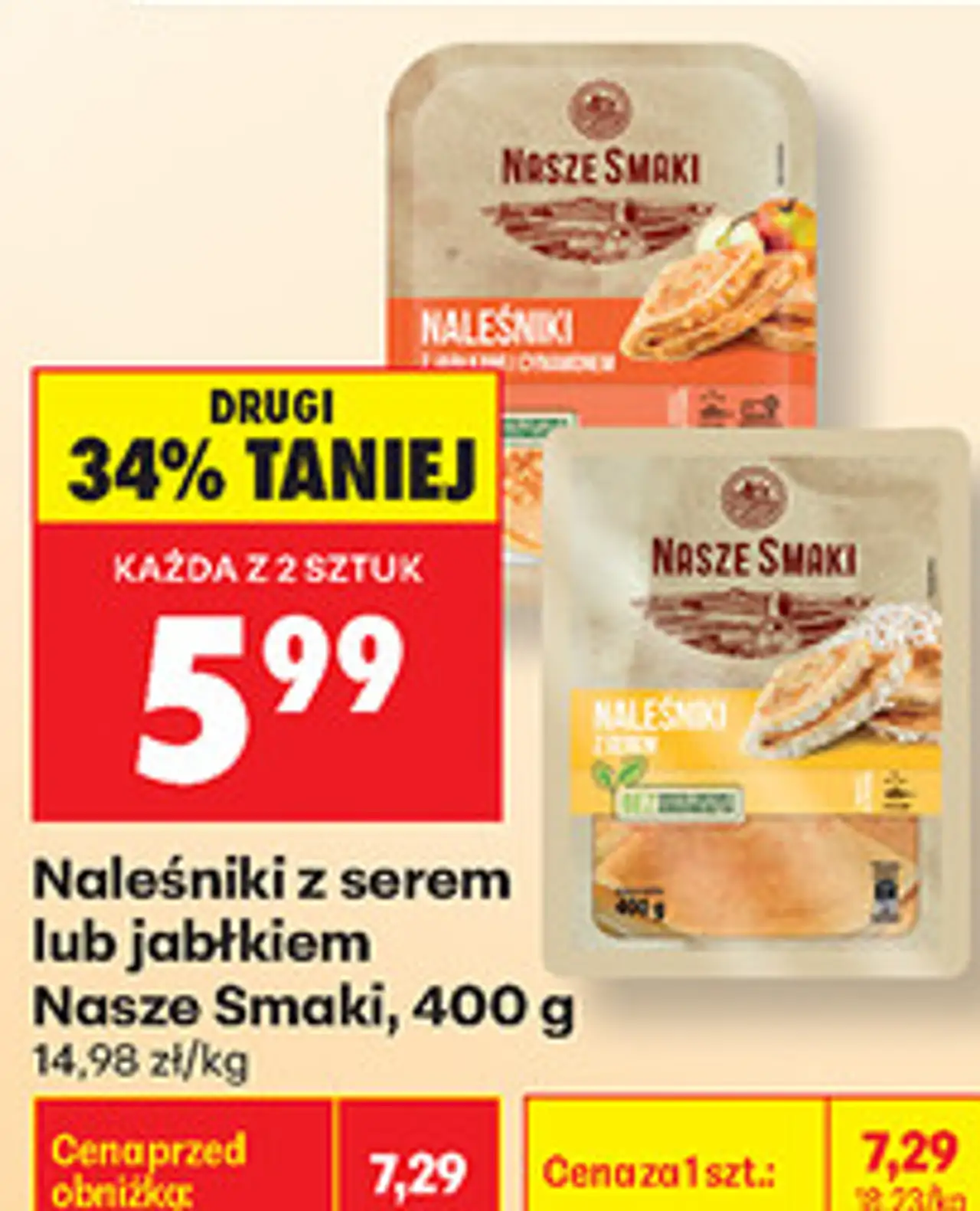 Naleśniki z serem lub jabłkiem Nasze Smaki