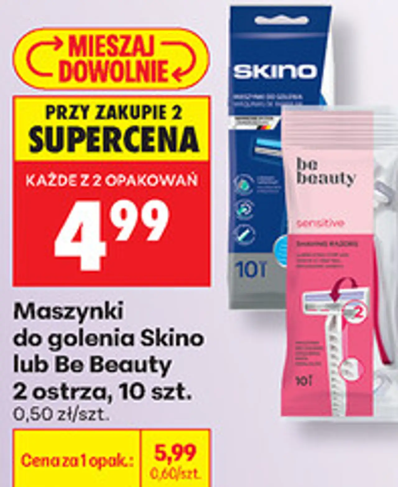 Maszynki do golenia Skino lub Be Beauty