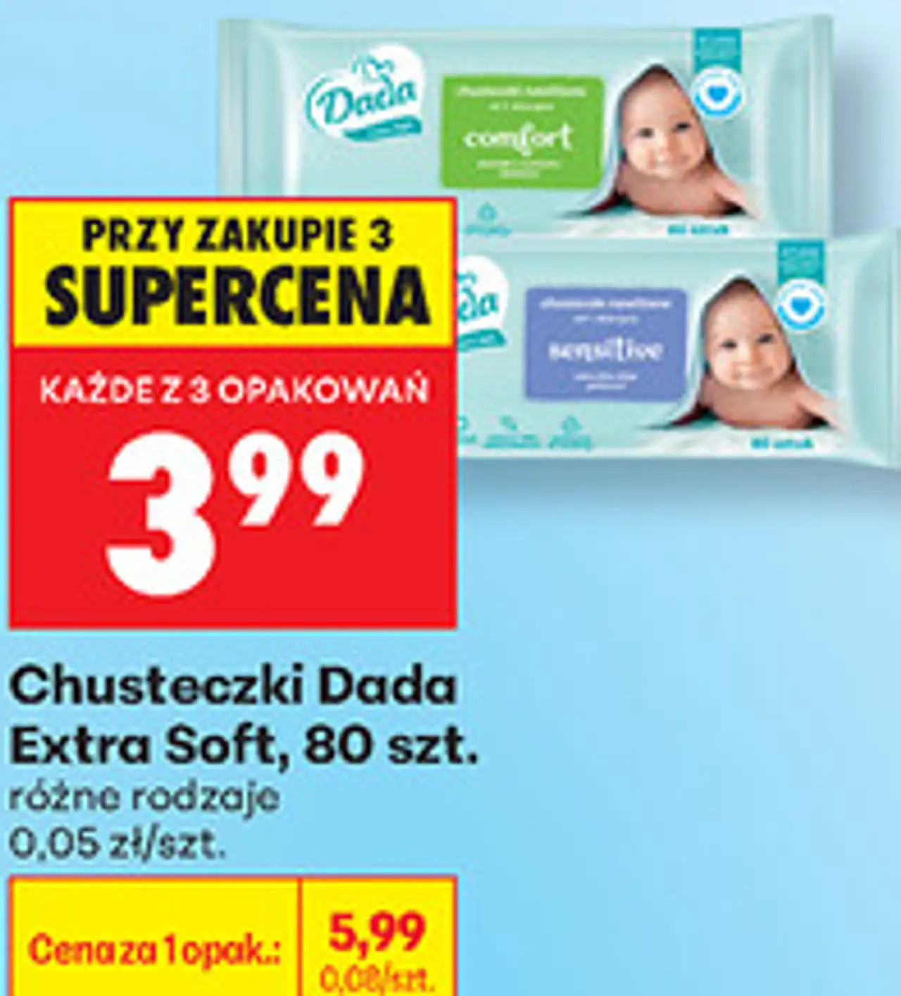 Chusteczki Dada Extra Soft, 80 szt.