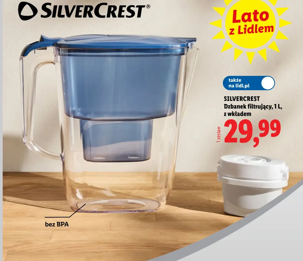SILVERCREST Dzbanek filtrujący, 1 L, z wkładem