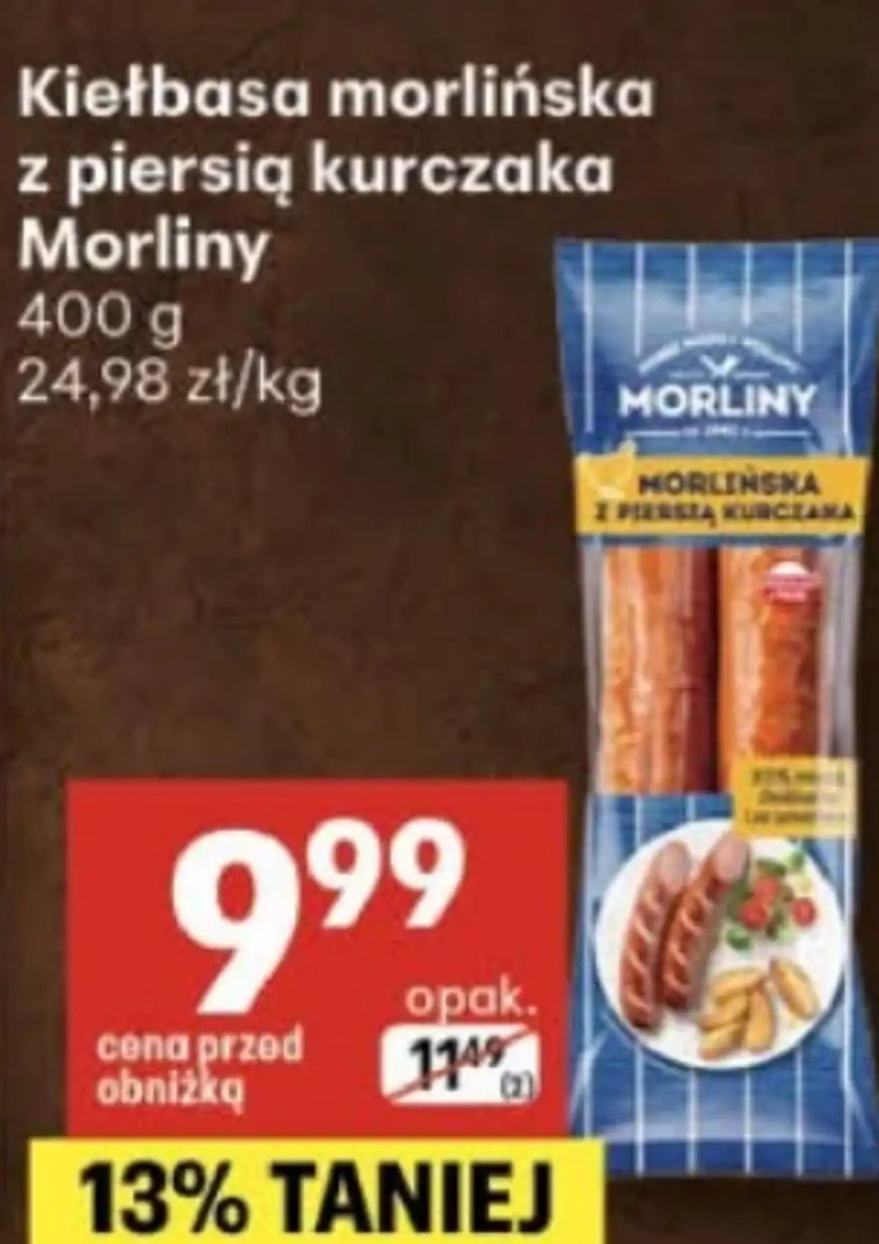 Kiełbasa morlińska z piersią kurczaka Morliny