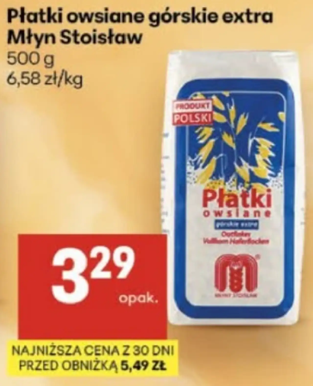 Płatki owsiane górskie extra Młyn Stoisław