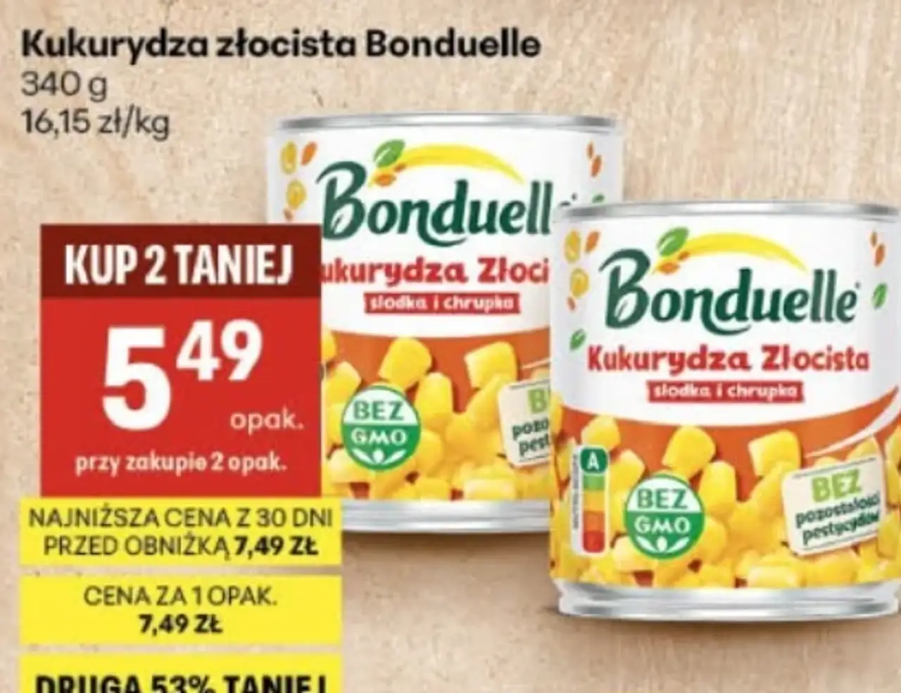Kukurydza złocista Bonduelle 340 g