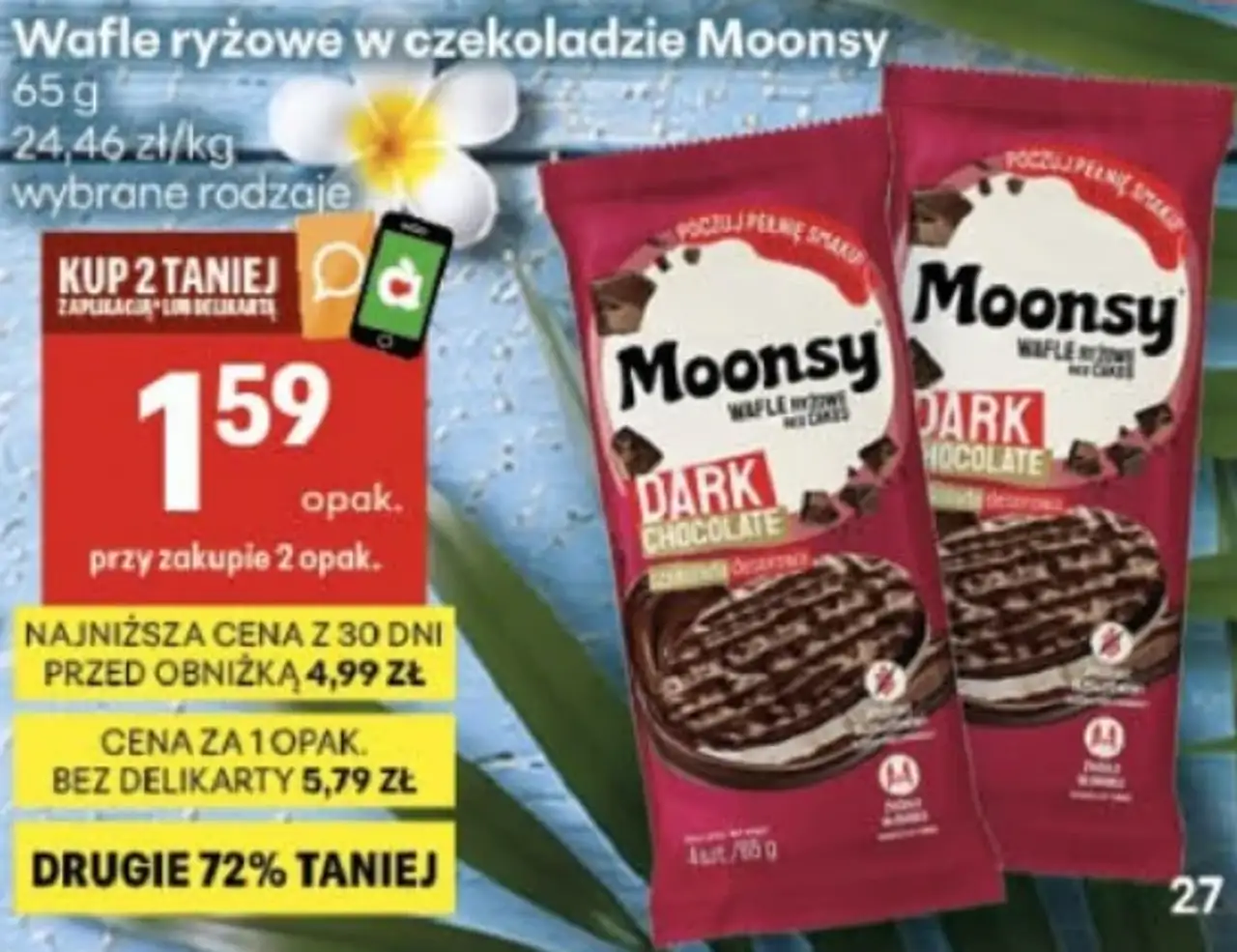 Wafle ryżowe w czekoladzie Moonsy