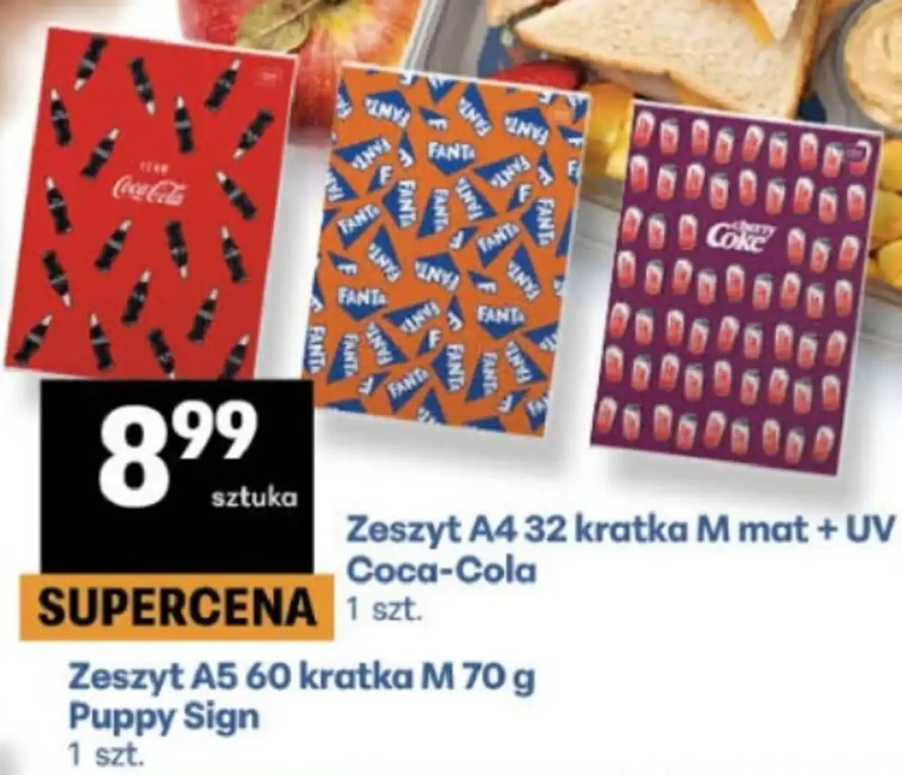 Zeszyt A4 32 kratka M mat + UV Coca-Cola