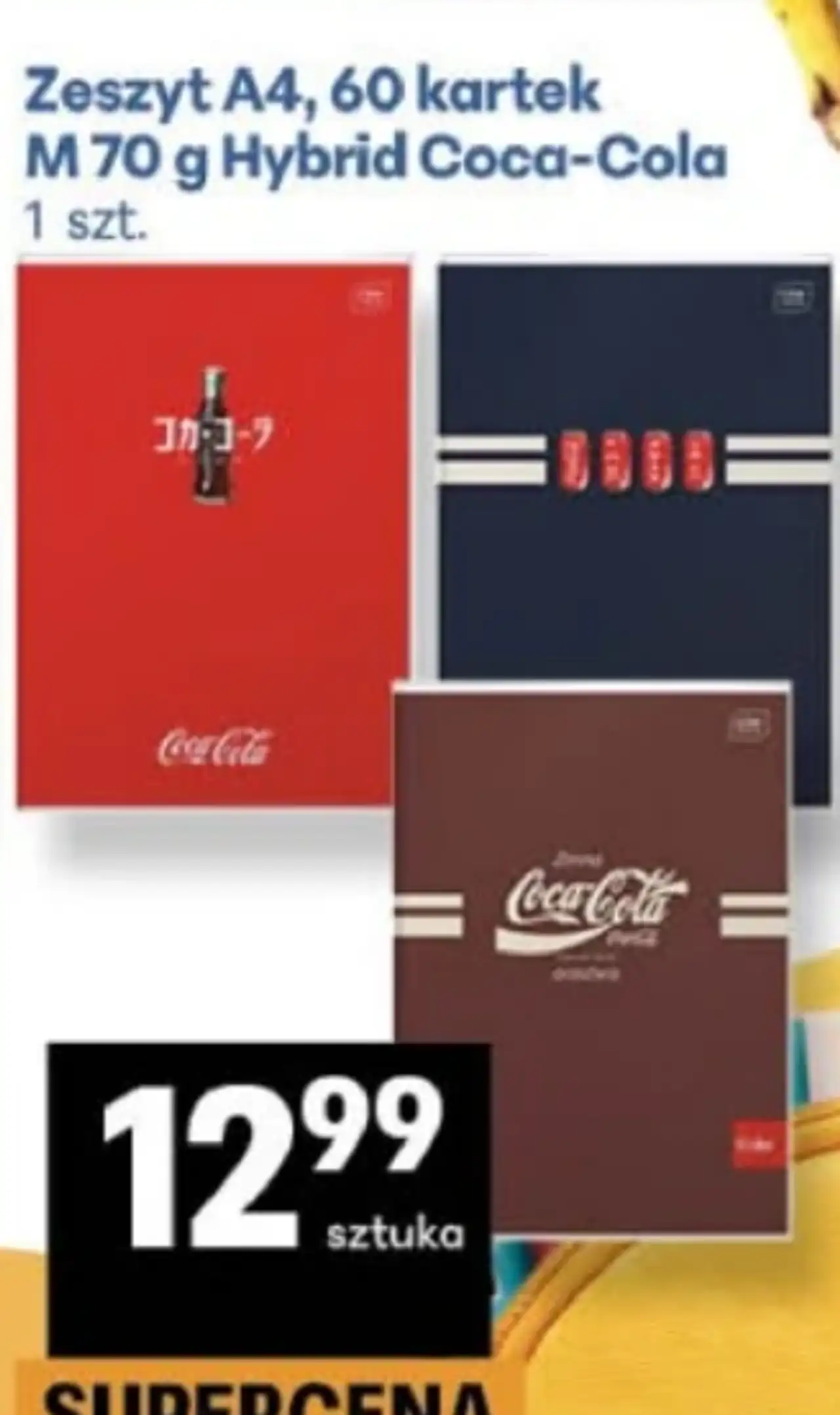 Zeszyt A4, 60 kartek M 70 g Hybrid Coca-Cola