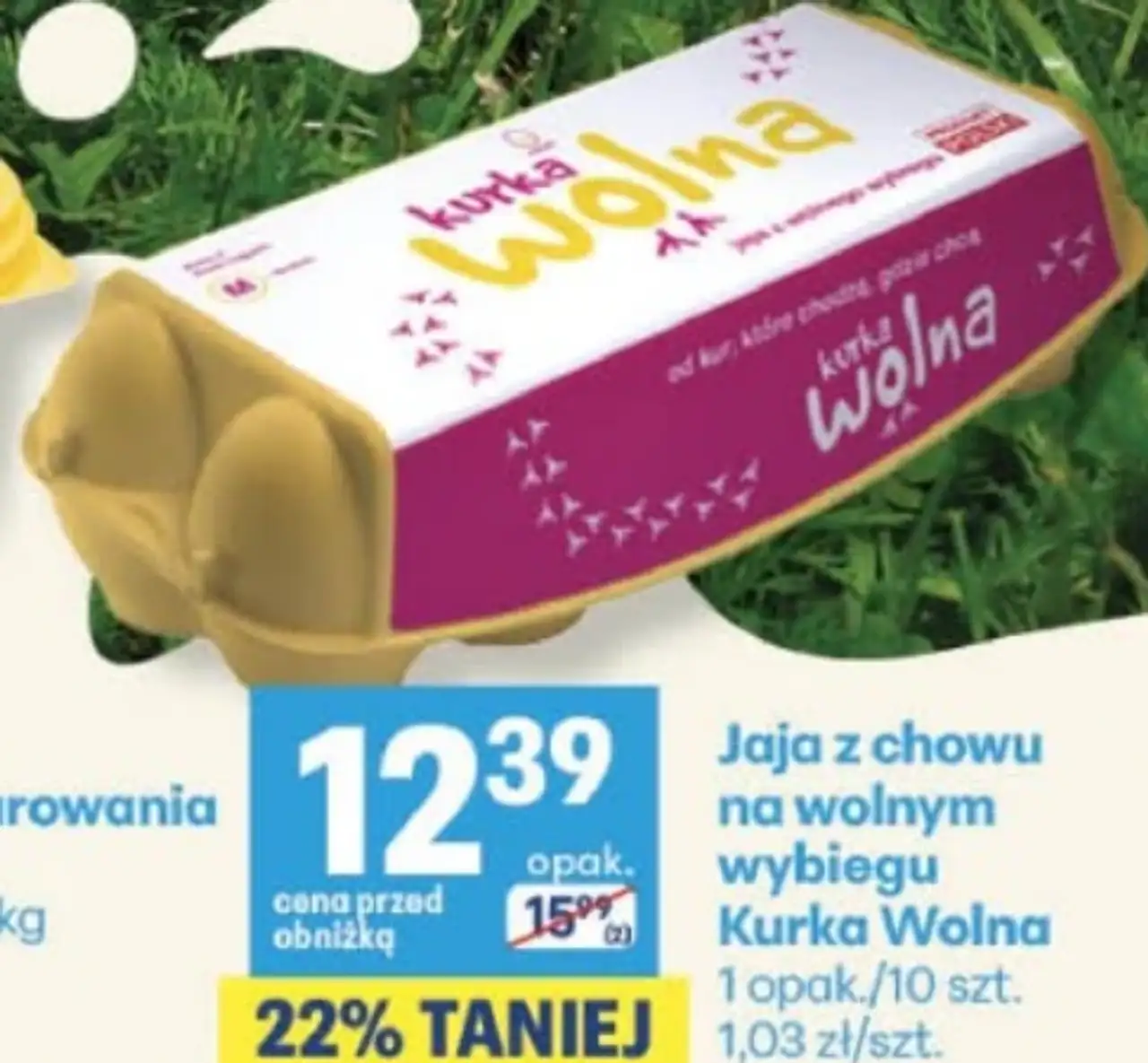 Jaja z chowu na wolnym wybiegu Kurka Wolna
