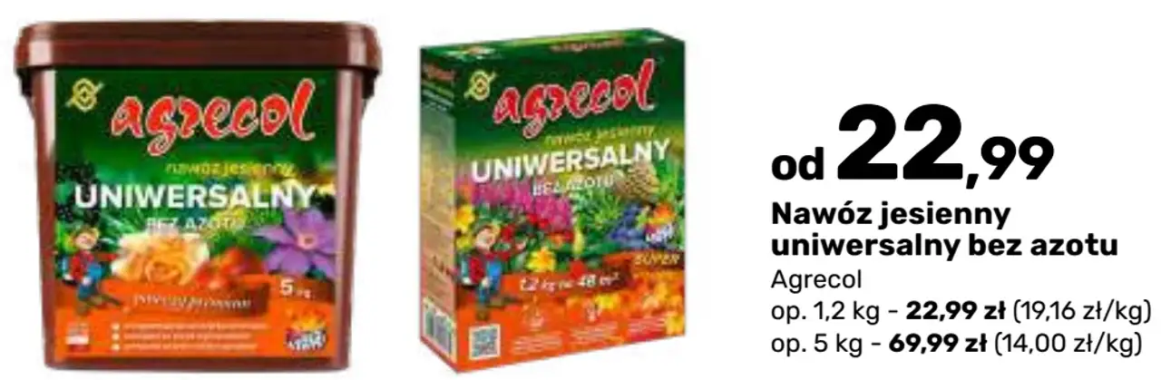 Nawóz jesienny uniwersalny bez azotu Agrecol