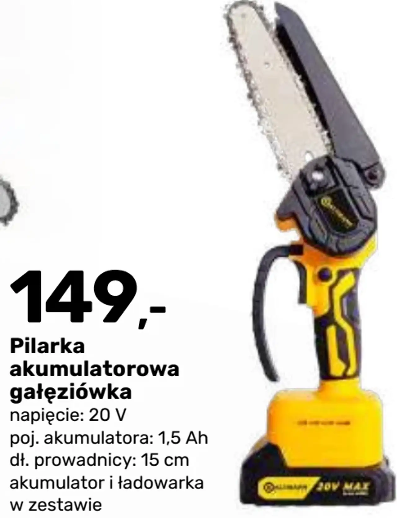 Pilarka akumulatorowa gałęziówka