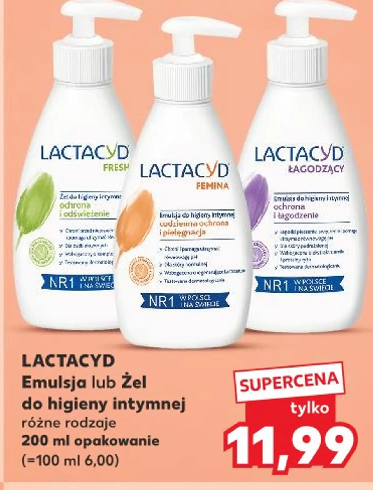 LACTACYD Emulsja lub Żel do higieny intymnej różne rodzaje