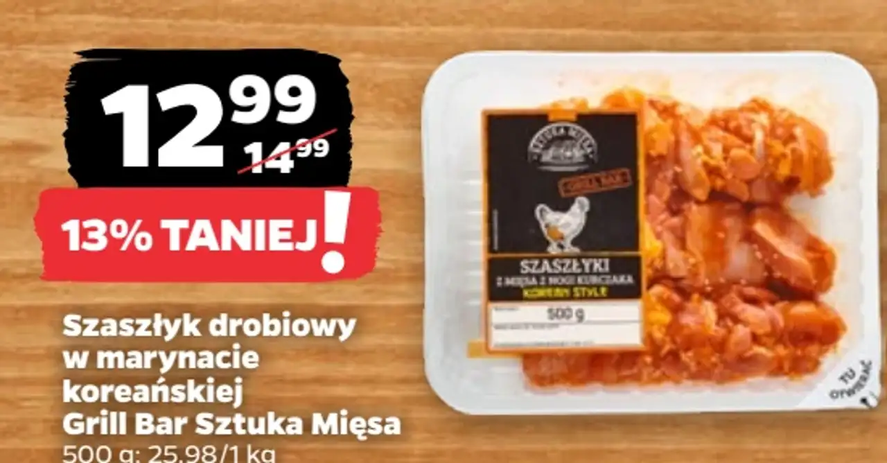 Szaszłyk drobiowy w marynacie koreańskiej Grill Bar Sztuka Mięsa