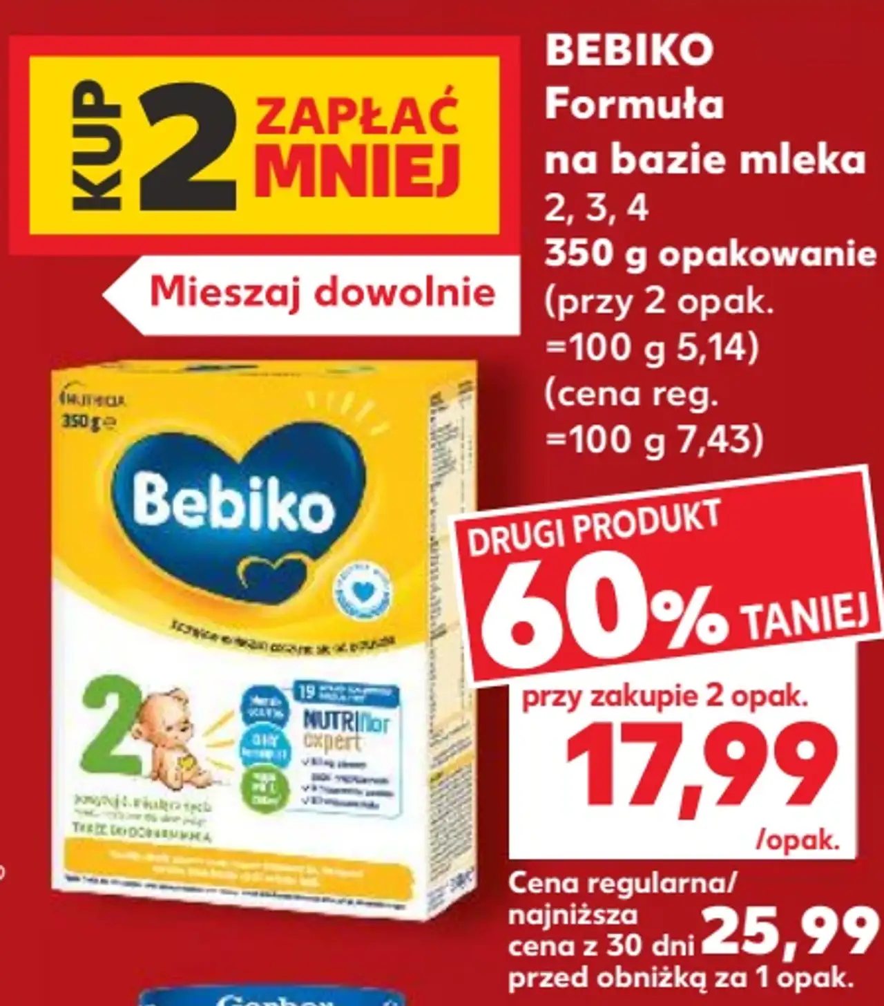 Formuła na bazie mleka Bebiko 2, 3, 4