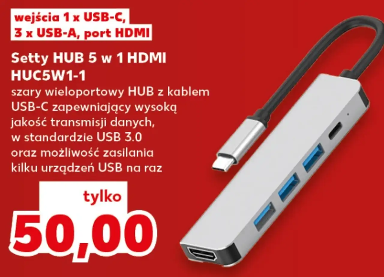 Setty HUB 5 w 1 HDMI HUC5W1-1